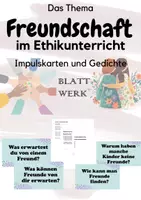 Vorschau - Poster - Gedichte und Impulskarten: Freundschaft im Ethikunterricht - Deckblatt