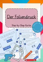 Vorschau - Arbeitsblätter - Foliendruck mit Motiv - Step-by-Step-Kartei - Deckblatt