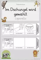 Vorschau - Arbeitsblätter - Im Dschungel wird gewählt - Leporello - Deckblatt