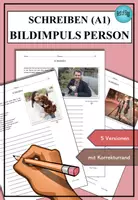 Vorschau - Arbeitsblätter - Kompetenz Schreiben zu einem Bildimpuls Person A1 - Deckblatt