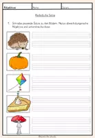 Vorschau - Arbeitsblätter - Herbstliche Adjektive: Arbeitsblatt - Seite 3