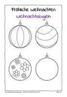 Vorschau - Arbeitsblätter - Ausmalbild Weihnachten: Weihnachtskugeln - Seite 1