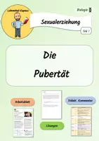 Vorschau - Stundenentwürfe - Die Pubertät / Sexualerziehung - AB & Lösungen + didakt. Kommentar - Deckblatt