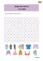 Vorschau - Arbeitsblätter - Sopa de letras la ropa - Seite 1