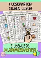 Vorschau - Aufgabenkarten - Lesekarten Silben (Klammerkarten Set 1) - Deckblatt