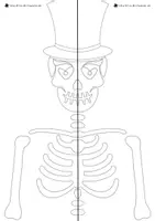 Vorschau - Mal- und Bastelvorlagen - ART - Positive-Negative-Artwork - Skeleton Diego - Day of the Death - Dia de los Muertos - Halloween - Seite 2