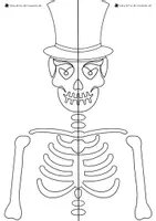 Vorschau - Mal- und Bastelvorlagen - ART - Positive-Negative-Artwork - Skeleton Diego - Day of the Death - Dia de los Muertos - Halloween - Seite 3