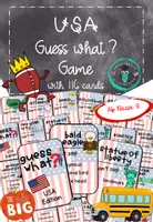 Vorschau - Spiele - USA: Guess What - Speaking Game (116 Spielkarten USA) - Deckblatt