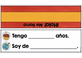 Vorschau - Arbeitsblätter - Erste Dialoge - Spanischunterricht (Namensschild Version 2) - Seite 2