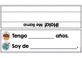 Vorschau - Arbeitsblätter - Erste Dialoge - Spanischunterricht (Namensschild Version 2) - Seite 3