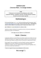 Aperçu - Devoirs - Concours blanc Maths CRPE n°202401 - Page de couverture