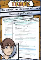 Vorschau - Merkblätter - Merkblatt: Dos and Don'ts von Gleichungsumformungen - Deckblatt
