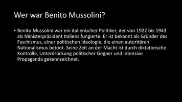 Vorschau - Arbeitsblätter - AB mit Fragen zum Thema "Benito Mussolini" + Lösungsblatt + Infografik - Seite 3