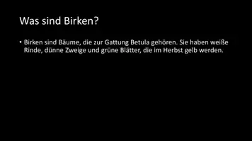 Vorschau - Arbeitsblätter - AB mit Fragen zum Thema "Birken" + Lösungsblatt - Seite 1