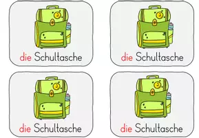 Vorschau - Bildkarten - Wortschatzheft Schulsachen - Seite 3