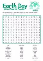 Vista previa - Juegos / Gamificación - Earth Day, Word Search Puzzle - Portada