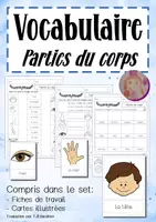 Aperçu - Feuilles d'exercices - Vocabulaire: Parties du corps - Page de couverture