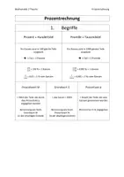 Vorschau - Fördermaterial/Inklusion - Prozentrechnung Merkblätter - Deckblatt