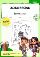 Vorschau - Arbeitsblätter - Schulbeginn -Einschulung- Schulsachen - GRATIS - Deckblatt