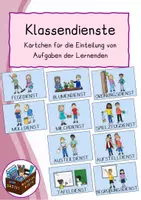 Vorschau - Bildkarten - Klassendienste - Kärtchen für die Aufgaben der Lernenden - Deckblatt
