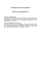 Vorschau - Stundenentwürfe - Erzählen mit dem Klassentier Unterrichtsentwurf mit Sachanalyse - Seite 2