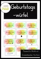Vorschau - Anderer Materialtyp - Geburtstagswürfel bunt Ritual Geburtstag feiern - Deckblatt