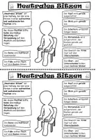 Vorschau - Poster - Neutrales Sitzen - Darstellen und Gestalten- Infoblatt - Seite 2