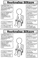 Vorschau - Poster - Neutrales Sitzen - Darstellen und Gestalten- Infoblatt - Deckblatt