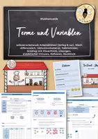 Vorschau - Stundenentwürfe - Unterrichtseinheit: Terme und Variablen - Deckblatt