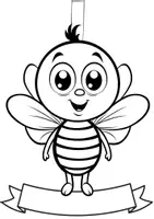 Vorschau - Mal- und Bastelvorlagen - Klassentier Girlande "Biene" für die Bienenklasse, zum Ausmalen - Seite 3
