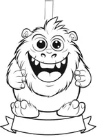 Vorschau - Mal- und Bastelvorlagen - Klassentier Girlande "Monster" für die Monsterklasse, zum Ausmalen - Seite 3