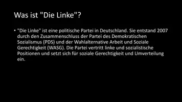 Vorschau - Arbeitsblätter - AB mit Fragen zum Thema "Die Linke" + Lösungsblatt - Seite 2