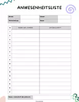 Vorschau - Anderer Materialtyp - Anwesenheitsliste| Elternabend |Elternsprechtag inkl.Blanko Liste 📝👥 - Deckblatt