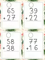Προεπισκόπηση - Flashcards - Εκπαιδευτικές κάρτες κάθετων προσθέσεων και αφαιρέσεων - Σελίδα 2
