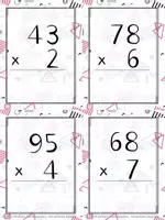 Προεπισκόπηση - Flashcards - Εκπαιδευτικές κάρτες κάθετων πολλαπλασιασμών και διαιρέσεων - Σελίδα 2