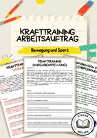 Vorschau - Arbeitsblätter - Krafttraining - Sporttheorie - Deckblatt