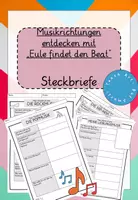 Vorschau - Arbeitsblätter - Eule findet den Beat (Musikrichtungen) - Steckbriefe - Deckblatt