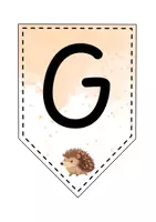 Vorschau - Mal- und Bastelvorlagen - Wimpelkette für die Igelklasse - Igel Wimpel - Seite 2