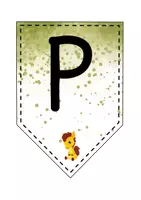 Vorschau - Mal- und Bastelvorlagen - Wimpelkette für die Pferdeklasse - Pferde Wimpel - Seite 1