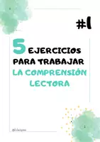 Vista previa - Unidades / Secuencias / Situaciones de Aprendizaje - 5 ejercicios comprensión lectora - parte 1 - Portada