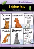 Vorschau - Bildkarten - Lobkärtchen für die Hundeklasse - Lobkarten Hund - Deckblatt