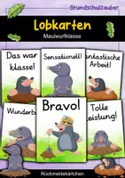 Vorschau - Bildkarten - Lobkärtchen für die Maulwurfklasse - Lobkarten Maulwurf - Deckblatt