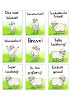Vorschau - Bildkarten - Lobkärtchen für die Schafklasse - Lobkarten Schaf - Seite 1