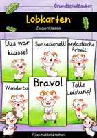 Vorschau - Bildkarten - Lobkärtchen für die Ziegenklasse - Lobkarten Ziege - Deckblatt
