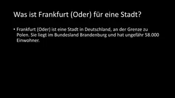 Vorschau - Arbeitsblätter - AB mit Fragen zum Thema "Frankfurt (Oder)" + Lösungsblatt - Seite 2
