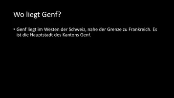 Vorschau - Arbeitsblätter - AB mit Fragen zum Thema "Genf" + Lösungsblatt - Seite 2