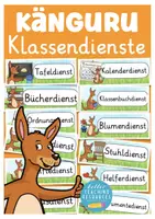 Vorschau - Poster - Känguruklasse Klassendienste Klassentier Känguru - Deckblatt