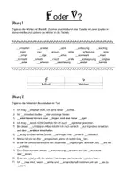 Vorschau - Arbeitsblätter - Schreibung von Wörtern: f/F oder v/V - Seite 2