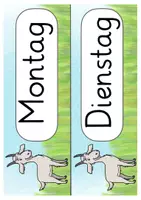 Vorschau - Fördermaterial/Inklusion - Ziegenklasse Tagestransparenz Tafelkalender Klassentier Ziege - Seite 1