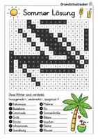 Vorschau - Arbeitsblätter - Sommer Suchsel - Buchstabengitter - Seite 2